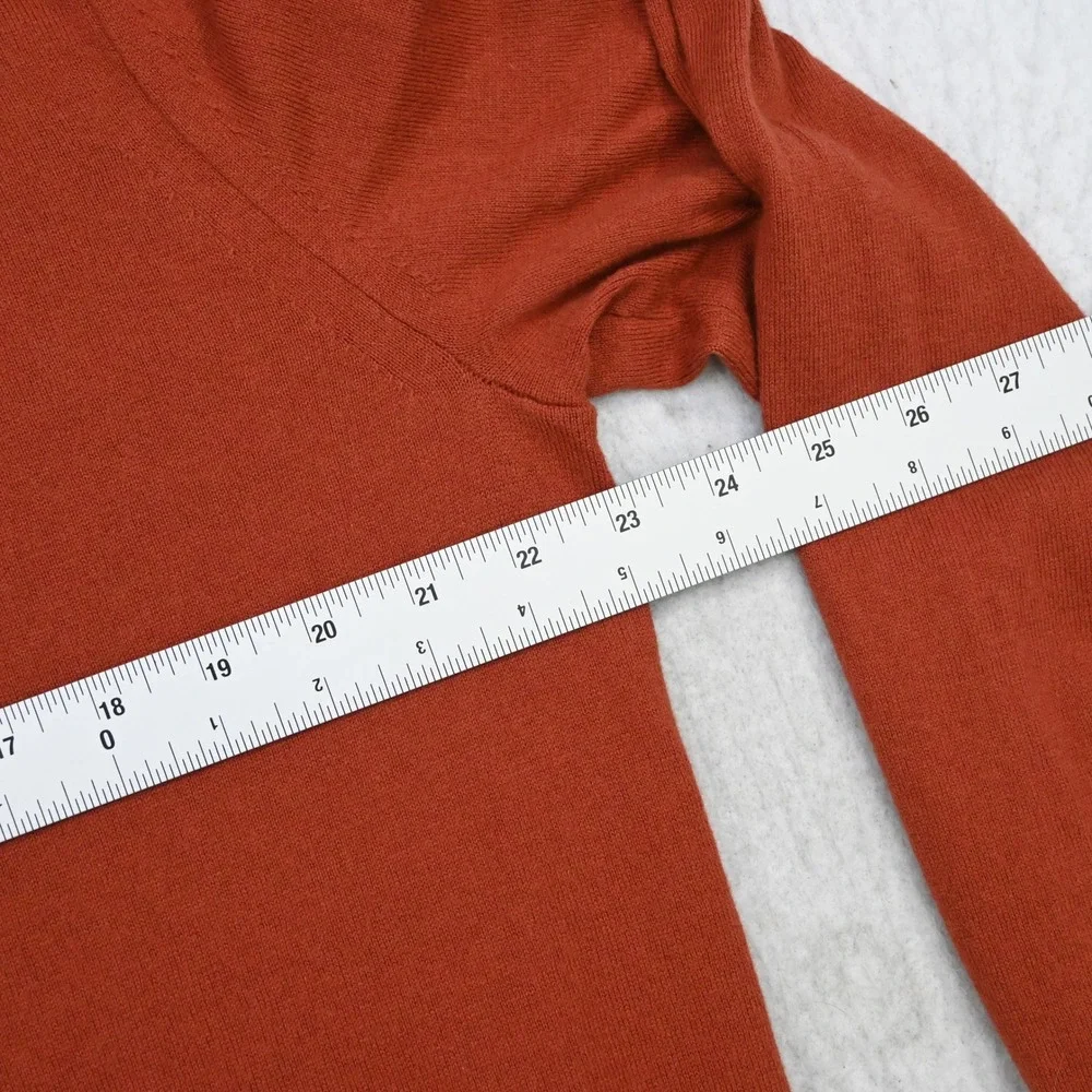 Banana‎ Republic Sweater Mens XL Regular Orange Quarter Zip Pima Cotton Cashmere